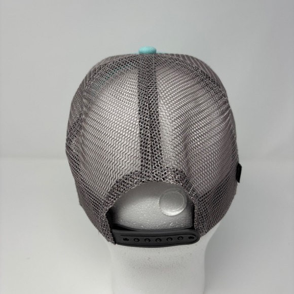 Montauk NY SnapBack Trucker Cap Mesh Back Teal Legacy - Picture 3 of 6